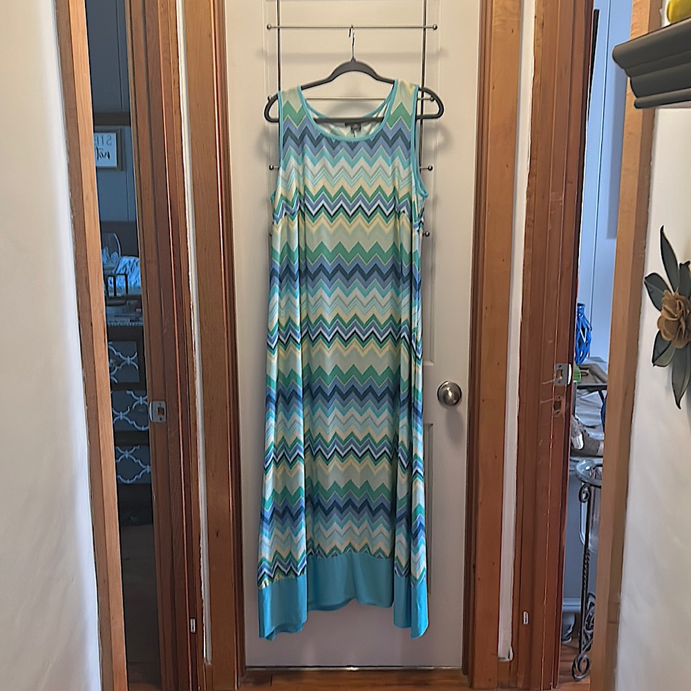 Chevron pattern summer dress